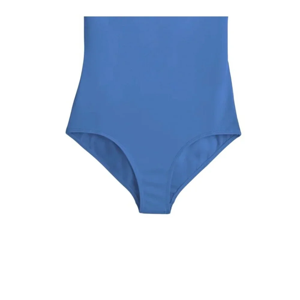 Capezio Childs I 6X-7 Leotard Cobalt Blue Short Sleeve Scoop Neck Dance
